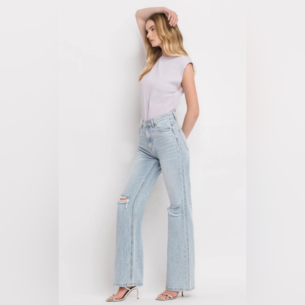 Altar’d State Vervet Blue 90s Vintage Flare Denim Jeans
